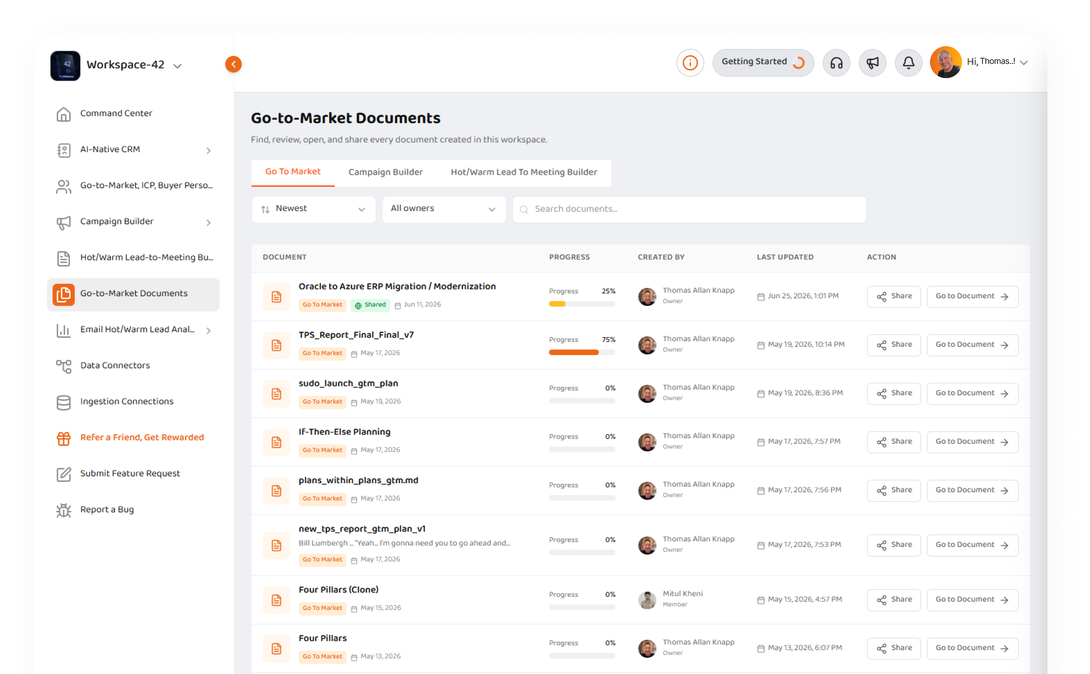 Go-to-Market Documents